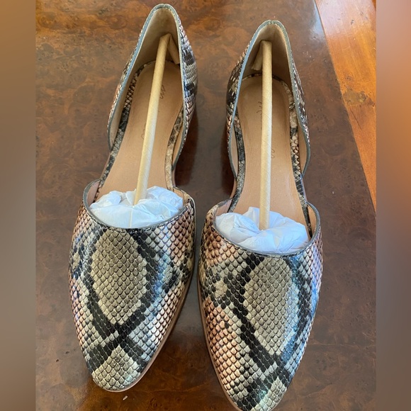 MADEWELL D’ORSAY FLAT SNAKE EMBOSSED LEATHER FLAT MB695 - Picture 4 of 6